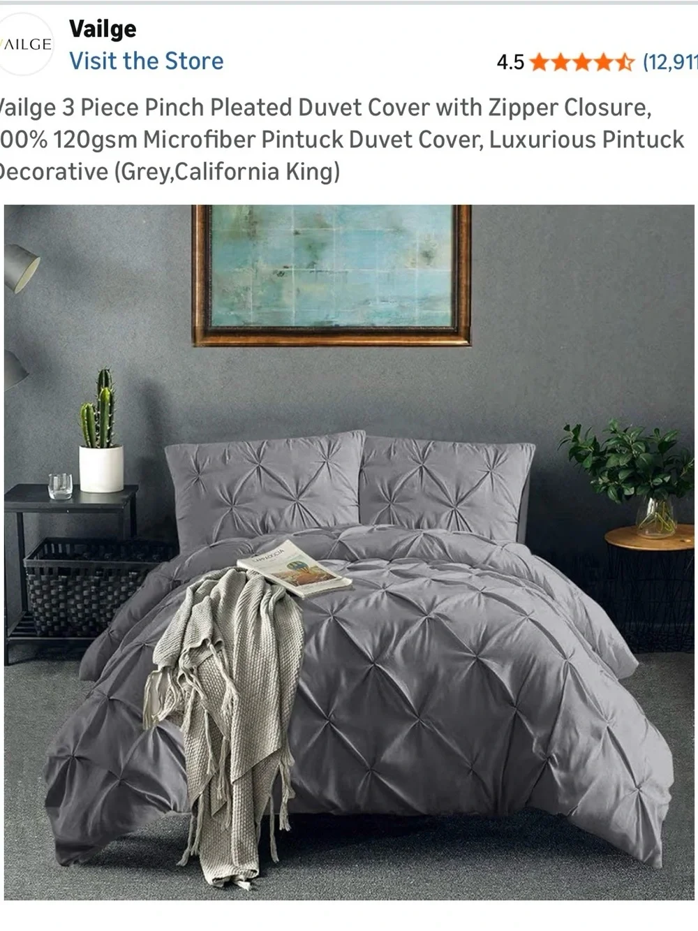 NIP California King Duvet Set